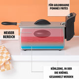 Frytownica olejowa Tristar FR-6935, 2000 W, 3 litry, termostat, strefa zimna, 3-4 osoby, metal AGD Naty Shop