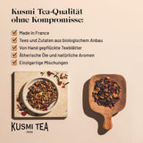 Kusmi Tea - Earl Grey Intense - Organiczna czarna herbata Earl Grey z mocną bergamotką i pikantną cytryną - Herbata sypana - 100g Metalowe pudełko - Ilość na około 50 filiżanek
