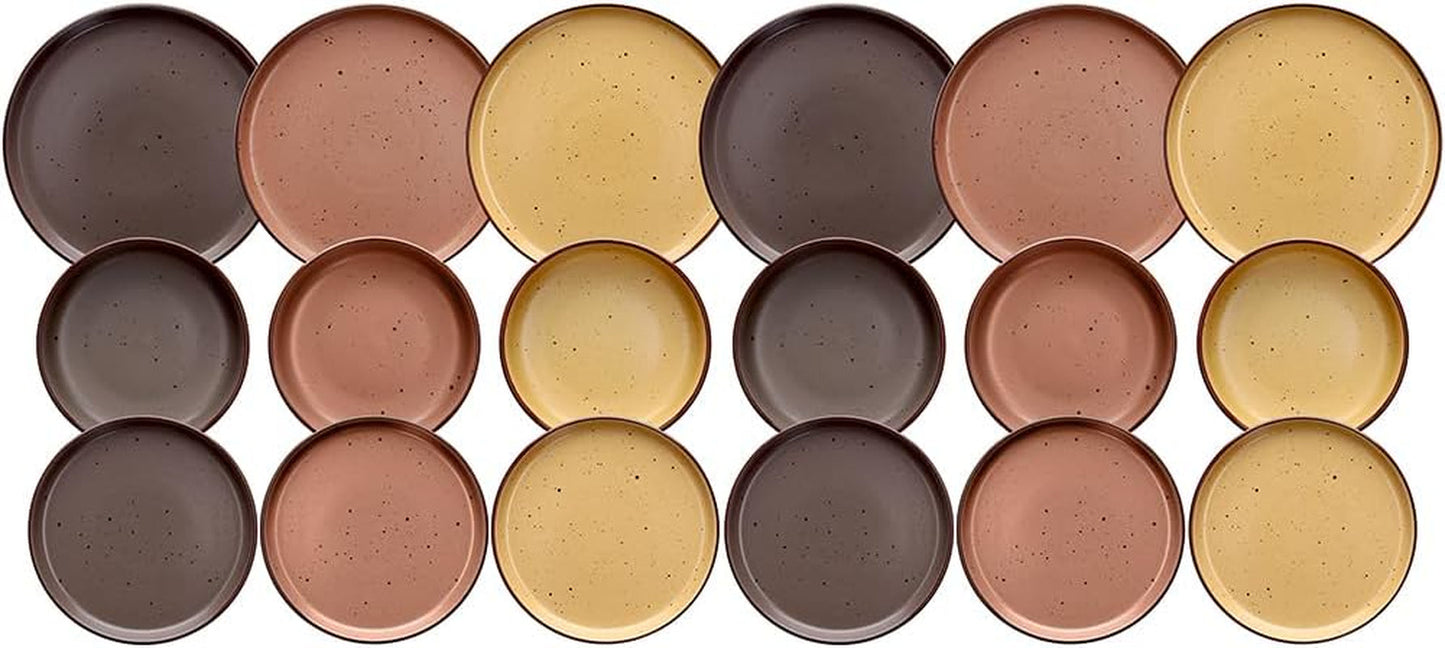 Brugia, serwis obiadowy na 6 osób, 18 sztuk, ceramiczny, wielobarwny