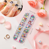 7 Boxen Strasssteine ​​​​Nägel, zestaw do zdobienia paznokci Strass Nagelglitzer Paillettes Nagel-Edelsteinen Kristalle Perlen Diamanten Metall Nieten Für DIY Dekoration Nageldesign (wielokolorowy)
