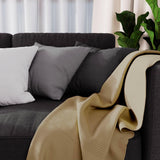 Soleil D'Ocre Adele Plaid, rzucony przez fotel, Polycoton, szary, 140 x 200 cm Łóżka i koce Besuche den Soleil d'ocre-Store Ivory 140 x 200 cm