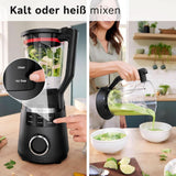 Mikser stojący szybkoobrotowy Vitapower Serie 6 MMBD665B1, 45 000 obr./min, 6 programów Inkl Heiße Suppe & Reinigung, 2 l Mixbehälter, Stopfer, Spülmaschinenfeste Teile, Made in Europe, 1800 W, Schwarz Kitchen Naty Shop