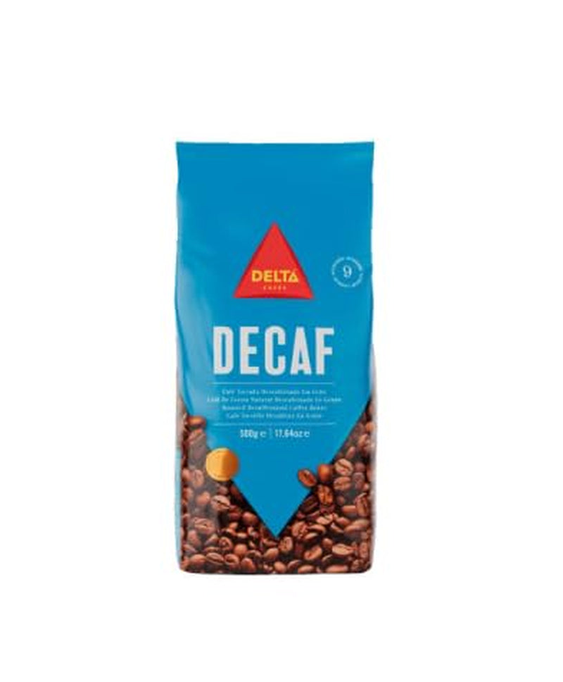 Delta Cafés – Kawa bezkofeinowa, 500g – Kawa ziarnista/Całe ziarna – Łagodna i aromatyczna