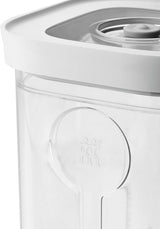 Pudełko ZWILLING FRESH & SAVE CUBE, rozmiar 2M, modułowe pudełko do przechowywania z możliwością sztaplowania, hermetyczne i opróżniane miejsce do przechowywania, można myć w zmywarce, przezroczyste pudełka do przechowywania żywności Naty Shop