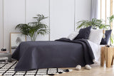 Todocama Fine Boutique Narzuta z wzorem w romby Wiosna Lato Jesień Zima 100% wyjątkowo miękka wielofunkcyjna narzuta z mikrofibry 105-200 X 260 cm Beżowe Łóżka i koce Besuche den Todocama-Store Ciemnoszary Cama 105 - 200X260 cm