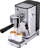 Ekspres do kawy WMF Lumero, kolba, 1400 watów, kolba, 3 wkładki, na 1-2 filiżanki espresso, w tym na kapsułki, 15 barów, uchwyt na kubek, spieniacz do mleka, stal nierdzewna matowa