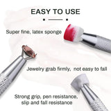 100 Stück Nail Art Schwamm Mit Metallgreifer, Gąbkowy aplikator w pędzelku, Sponge Nagel Pinsel, Maniküre Zubehör Für Nägel, Um Eine Varaudzen Von Gradient Nail Art Patterns Zu Ersetlen