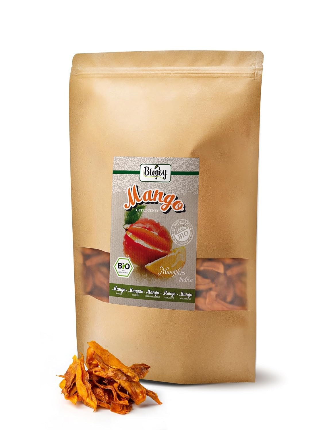 Biojoy BIO suszone mango (1kg), produkty suszone niesiarkowane Naty Shop