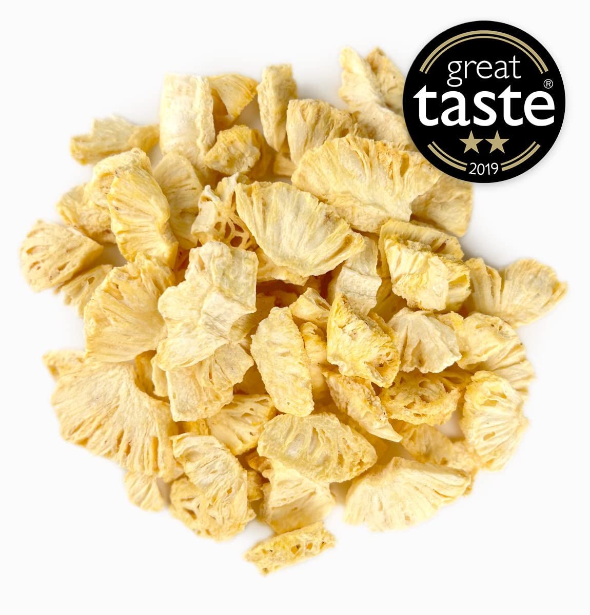 BRIX Ananas liofilizowany | Naturalny, suszony ananas 95 g | Great Taste Award suszone owoce, liofilizowany ananas | Bez GMO, bezglutenowe, wegańskie, z witaminami Naty Shop Produkty suszone