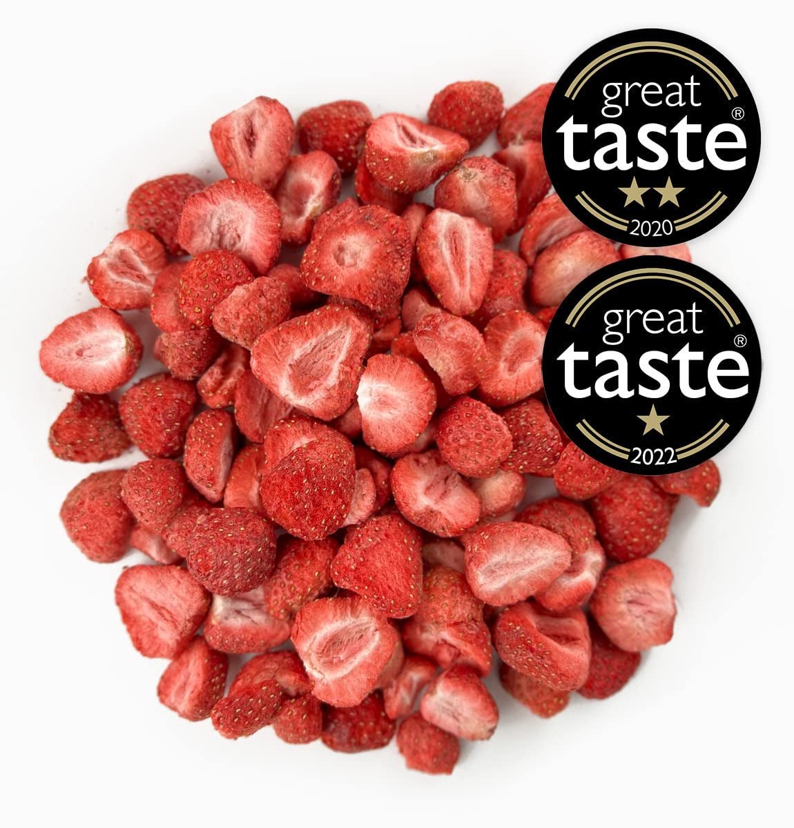 BRIX truskawki liofilizowane | Truskawki naturalne 75 g | Nagroda Great Taste Award dla suszonych, liofilizowanych owoców | Bez GMO, bezglutenowe, wegańskie, z witaminami Naty Shop Produkty suszone