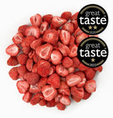 BRIX truskawki liofilizowane | Truskawki naturalne 75 g | Nagroda Great Taste Award dla suszonych, liofilizowanych owoców | Bez GMO, bezglutenowe, wegańskie, z witaminami Naty Shop Produkty suszone