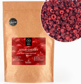 BRIX Wiśnie gorzkie liofilizowane | Naturalne suszone wiśnie 105g | Nagroda Great Taste Suszone Owoce, Suszone Gorzkie Wiśnie | Bezglutenowe wegańskie witaminy bez GMO są konserwowane. Domyślny tytuł sklepu Naty Shop Dehydrated Products