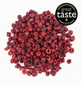 BRIX Wiśnie gorzkie liofilizowane | Naturalne suszone wiśnie 105g | Nagroda Great Taste Suszone Owoce, Suszone Gorzkie Wiśnie | Bezglutenowe wegańskie witaminy bez GMO to konserwowane produkty suszone Naty Shop