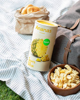 BUAH® Ananas liofilizowany | Chipsy ananasowe jako przekąska lub do musli i deserów | Idealny zamiennik słodyczy | Wegańskie i bez dodatku cukru | 100% owoców liofilizowanych | 200 g Naty Shop produkty suszone