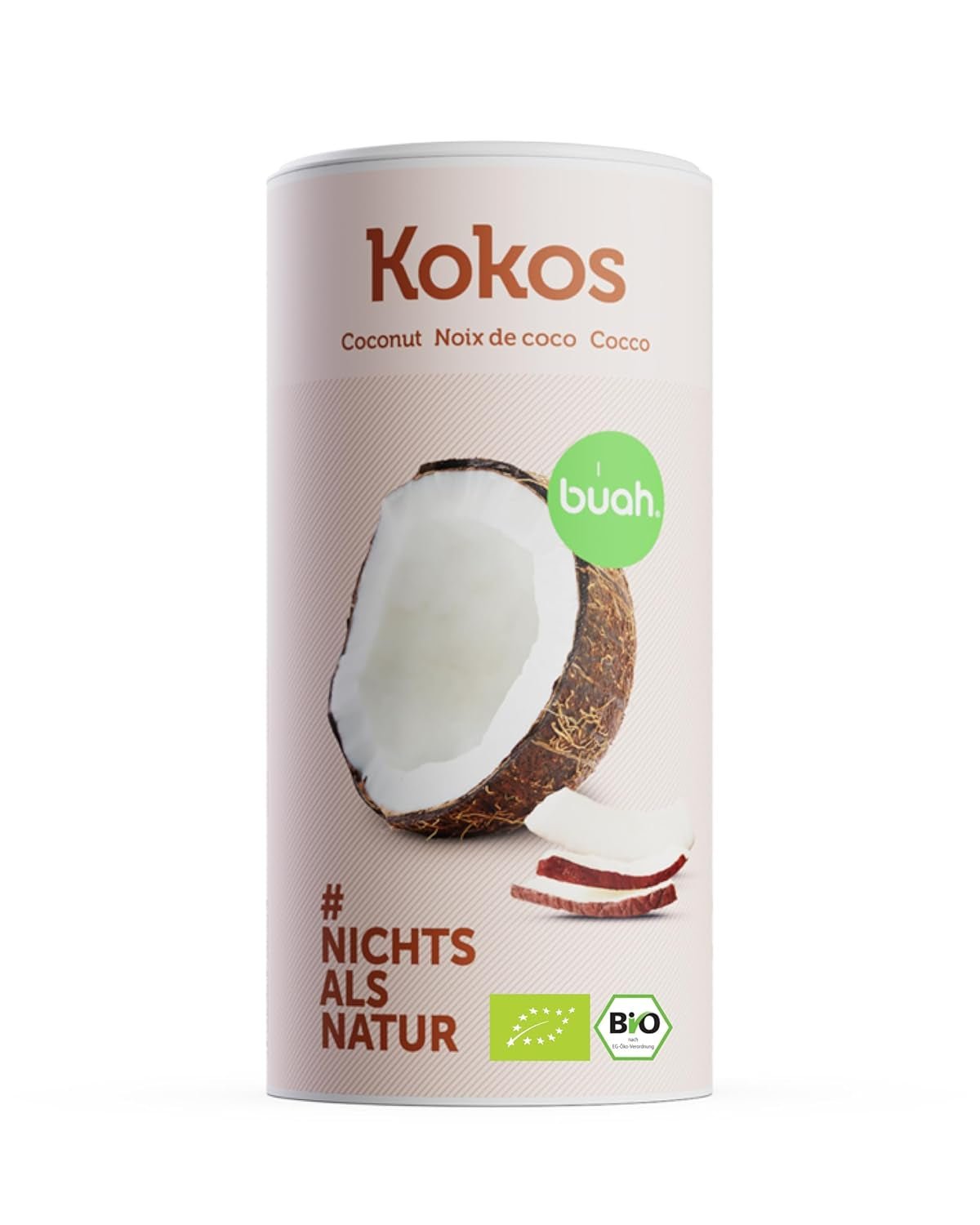 BUAH® Suszone Chipsy Kokosowe | Organiczne chipsy kokosowe, przekąski, musli i chipsy kokosowe do pieczenia | Idealny zamiennik słodyczy | Wegańskie i bez dodatku cukru | 400g Naty Shop produkty suszone Domyślny tytuł