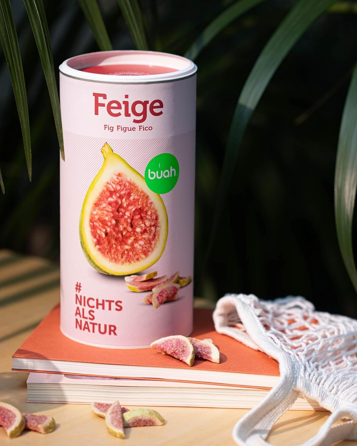 BUAH® Figi liofilizowane | Chipsy figowe Jako przekąska, do musli i deserów | Idealny zamiennik słodyczy | Wegańskie i bez dodatku cukru | 220g Naty Shop produkty suszone