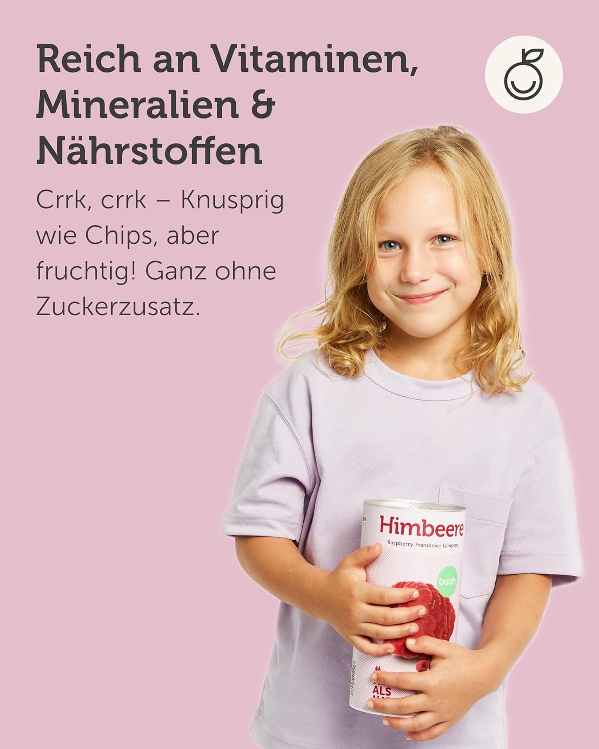 BUAH® Organiczna malina liofilizowana | chipsy malinowe jako przekąska, do musli i deserów | idealny zamiennik słodyczy | wegańskie i bez dodatku cukru | 120g Naty Shop produkty suszone