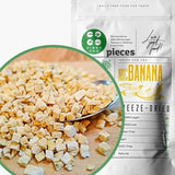 Kawałki bananów liofilizowanych | Suszone banany bez cukru | Banany liofilizowane Banany z suszonymi owocami | Świeże banany liofilizowane | Liofilizowane owoce suszone kawałki bananów produkty suszone Domyślny tytuł sklepu Naty