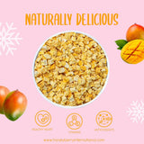 Kawałki mango liofilizowane 100g - Owoce liofilizowane - Owoce suszone liofilizowane - Mango suszone - Idealne do przekąsek, wypieków, musli, koktajli i deserów Produkty suszone Naty Shop