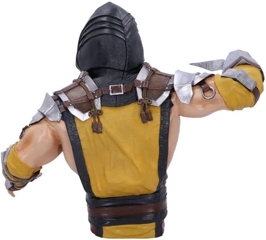Oficjalnie licencjonowane popiersie skorpiona Mortal Kombat, żółte, 29,5 cm, statuetki i rzeźby z żywicy syntetycznej Naty Shop