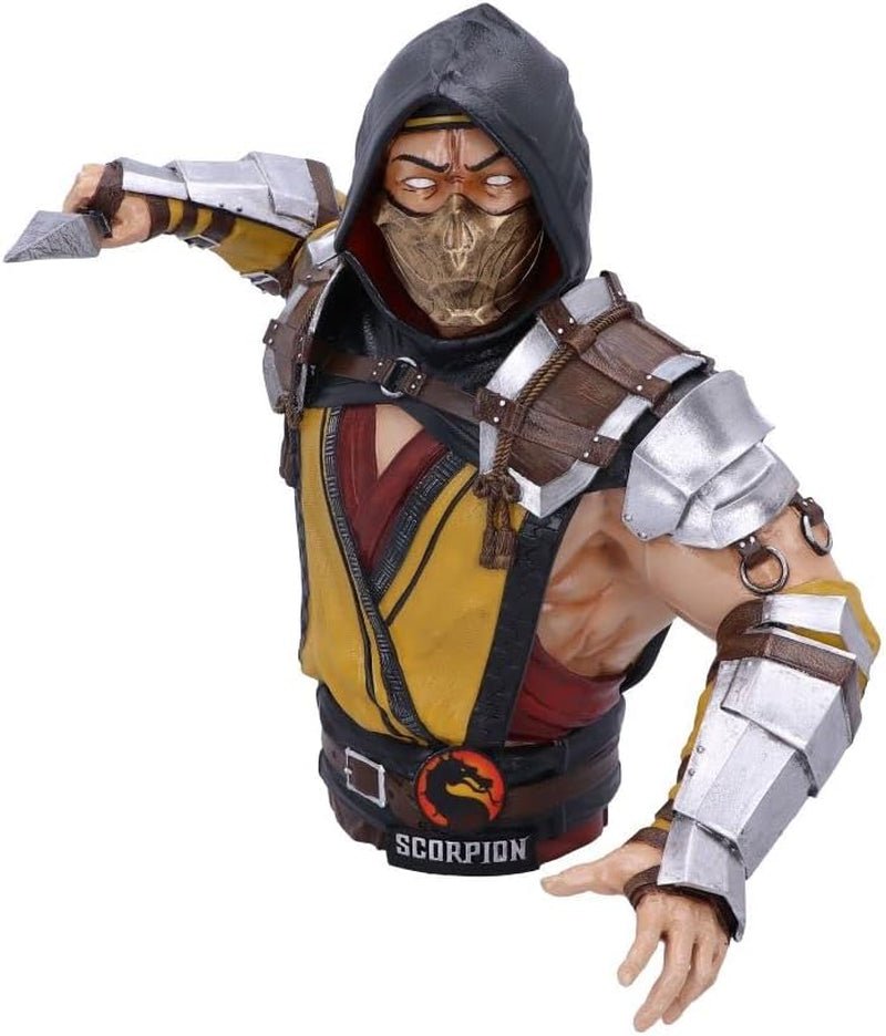 Oficjalnie licencjonowane popiersie skorpiona Mortal Kombat, żółte, 29,5 cm, posągi i rzeźby z żywicy syntetycznej Sklep Naty Domyślny tytuł