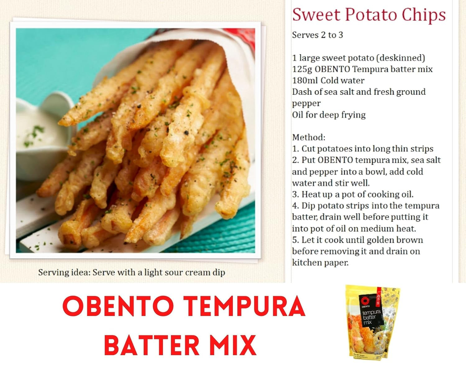 Mieszanka do ciasta Tempura Tempura Back-Frittiermischung, 500 gramów Mieszanka do pieczenia i gotowania Naty Shop