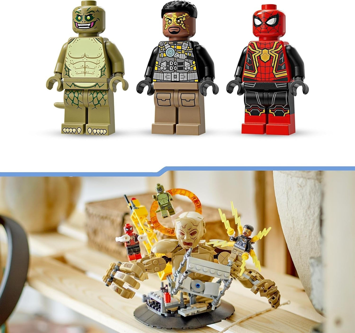 LEGO Marvel Spider-Man kontra. Sandman: Showdown Zabawka superbohatera z figurkami, w tym jaszczurki i elektro. Zabawka do budowania z odgrywaniem ról Prezent dla entuzjastów akcji Chłopcy i dziewczęta 76280 Zestawy do budowania Besuche w sklepie LEGO