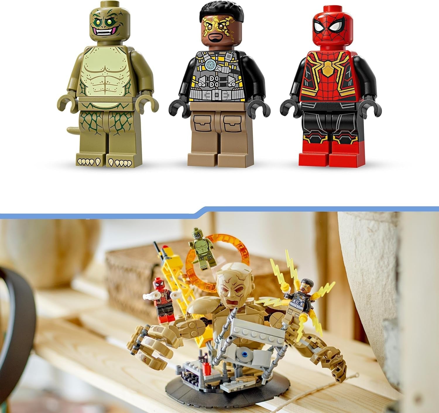 LEGO Marvel Spider-Man kontra. Sandman: Showdown Zabawka superbohatera z figurkami, w tym jaszczurki i elektro. Zabawka do budowania z odgrywaniem ról Prezent dla entuzjastów akcji Chłopcy i dziewczęta 76280 Zestawy do budowania Besuche w sklepie LEGO