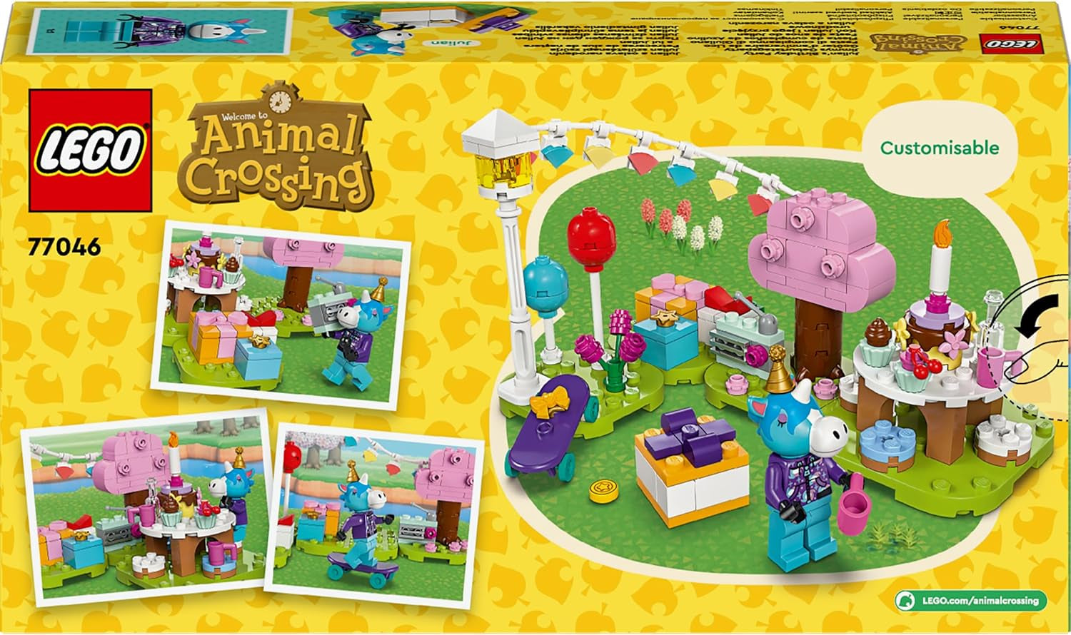 LEGO Animal Crossing Przyjęcie urodzinowe Jimmy'ego Kreatywna zabawka dla dzieci Gra wideo Koń Zestaw zwierząt Prezent dla dziewcząt i chłopców w wieku 6 lat 77046 Zestawy do budowania Besuche den LEGO-Store