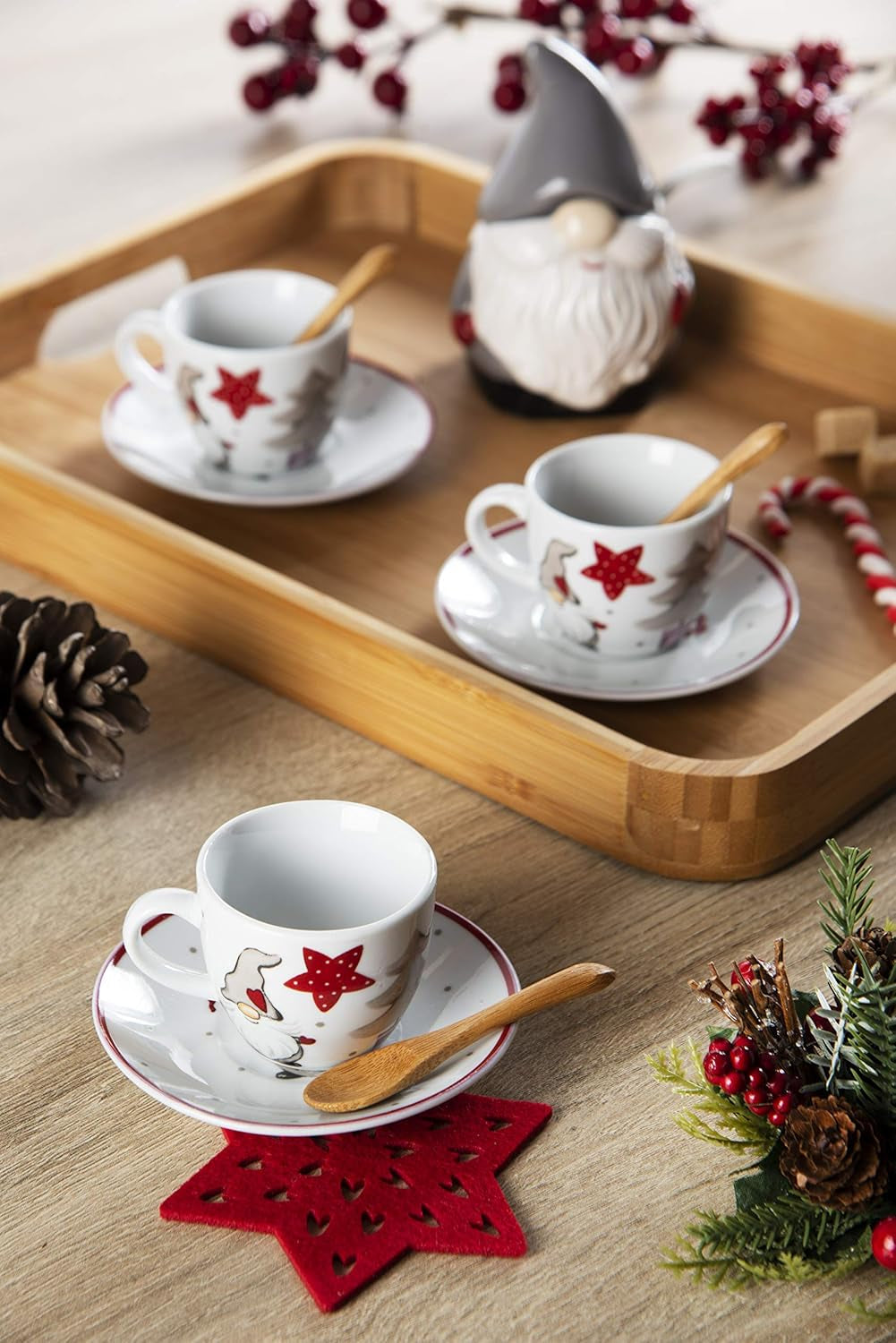 Excelsa Gnomo Piernikowy/Świąteczny Serek, Ceramiczny, 100 ml
