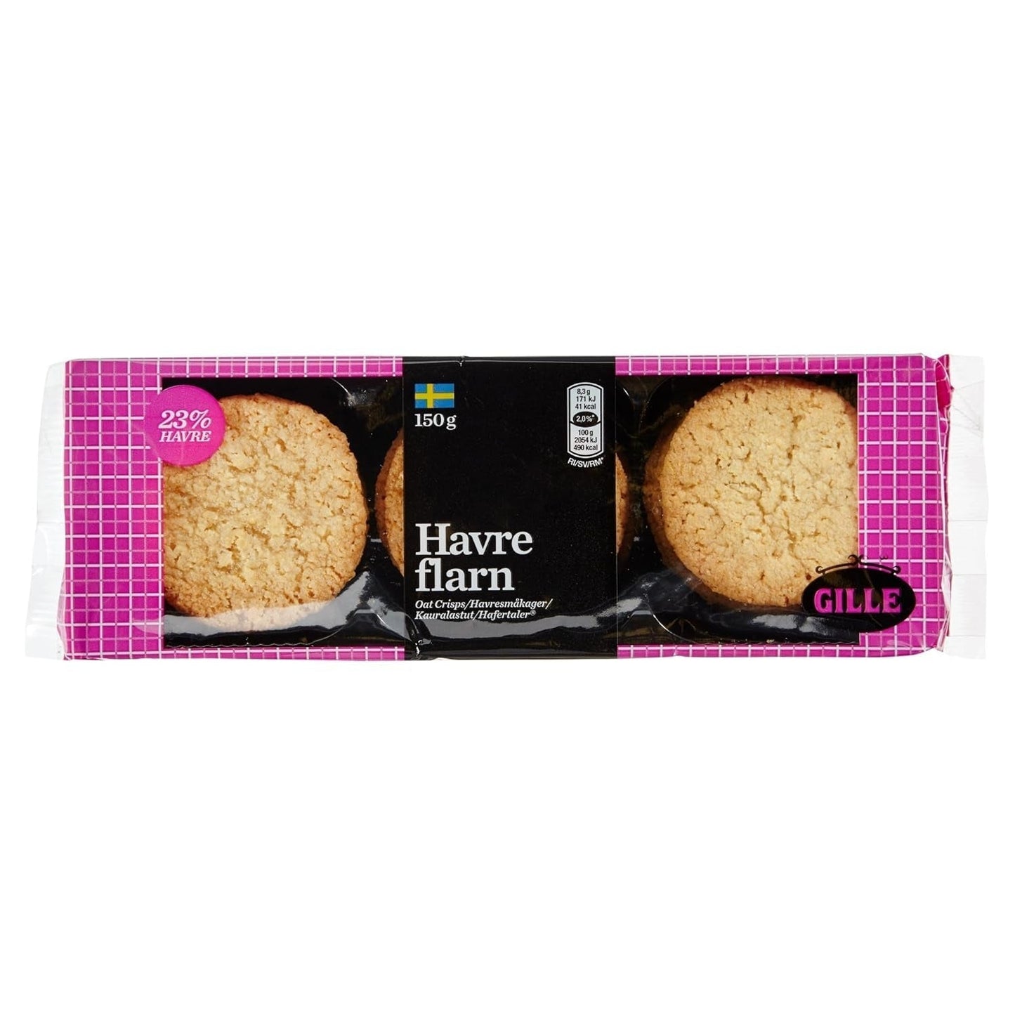 Gille Szwedzkie krakersy owsiane, 150 g (1 opakowanie)