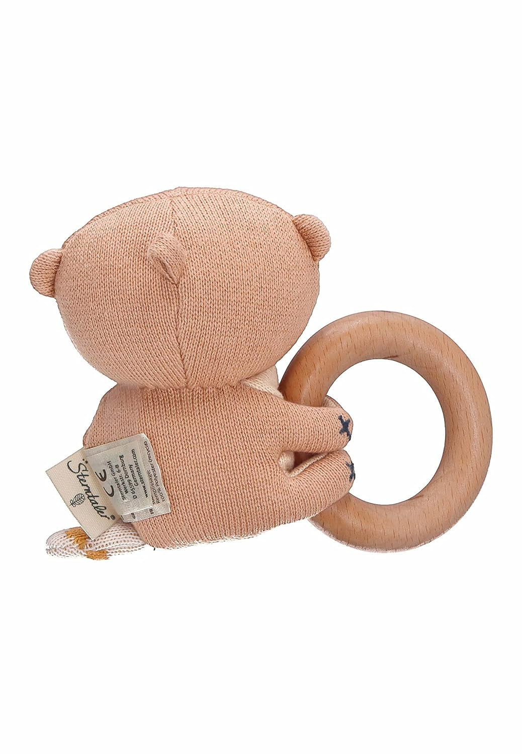 Sterntaler Baby Jungen Greifling Baby Holz Greifling Otti - Zabawka dla dziecka, zabawka do chwytania, zabawka do chwytania drewniany uchwyt do chwytania dla dzieci - organiczne Bebe Toys Naty Shop