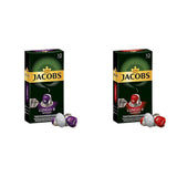 Jacobs Kapseln Lungo Intenso, Intensität 8 i Kapseln Lungo Classico, Intensität 6, 100 Kompatybilny z Nespresso®* Kaffeekapseln, 10er Pack, 10 x 10 Getränke