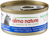 Almo Nature HFC Naturalna mokra karma dla kotów - Tuńczyk z małżami, opakowanie 24 szt. (24 x 70g)