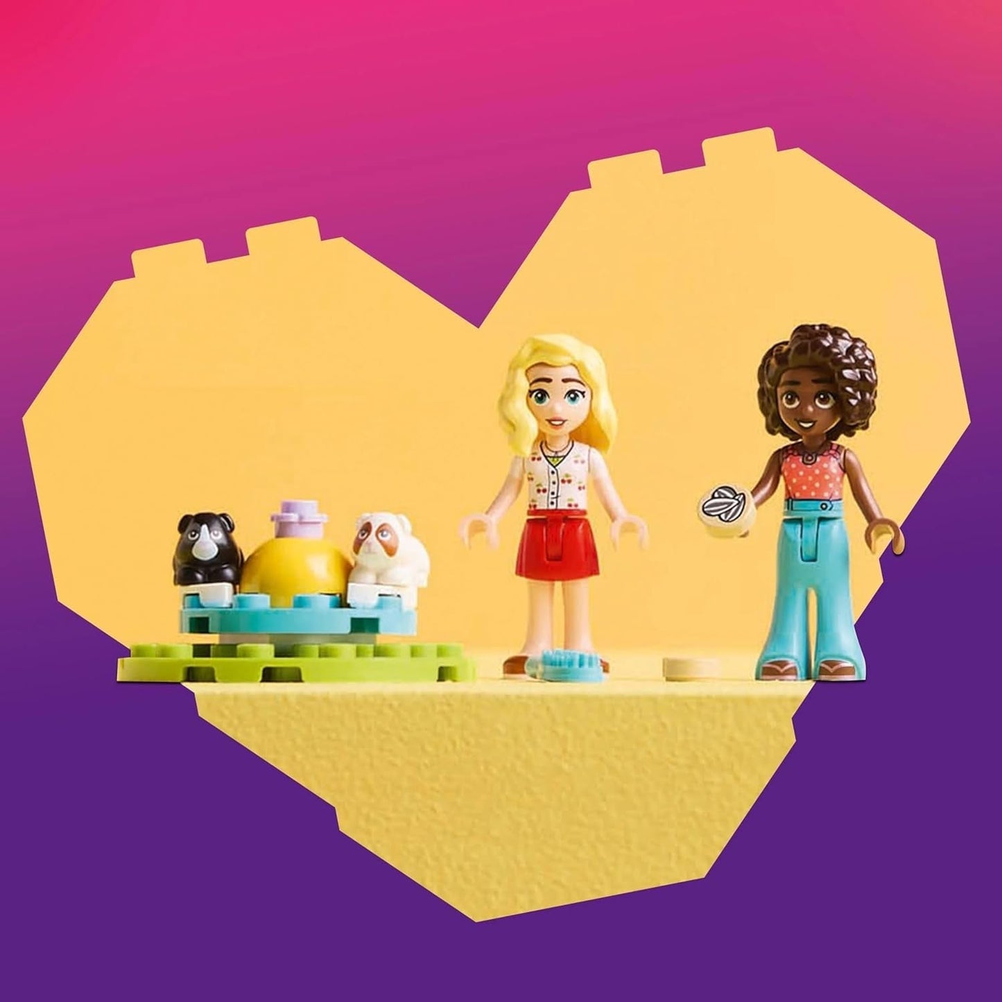 LEGO Friends Plac zabaw dla świnek morskich Zestaw do budowania i udawania z 2 minifigurkami i 2 zwierzętami Zestaw zwierząt dla dziewczynek powyżej 5. roku życia 42640 Zestawy do budowania Besuche den LEGO-Store