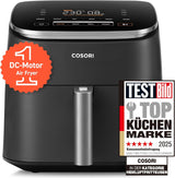 Kosori Turboblaze Frytownica na gorące powietrze Airfryer, 9 w 1, 6 litrów, cicha Naty Shop Appliances Ciemnoszary Turboblaze