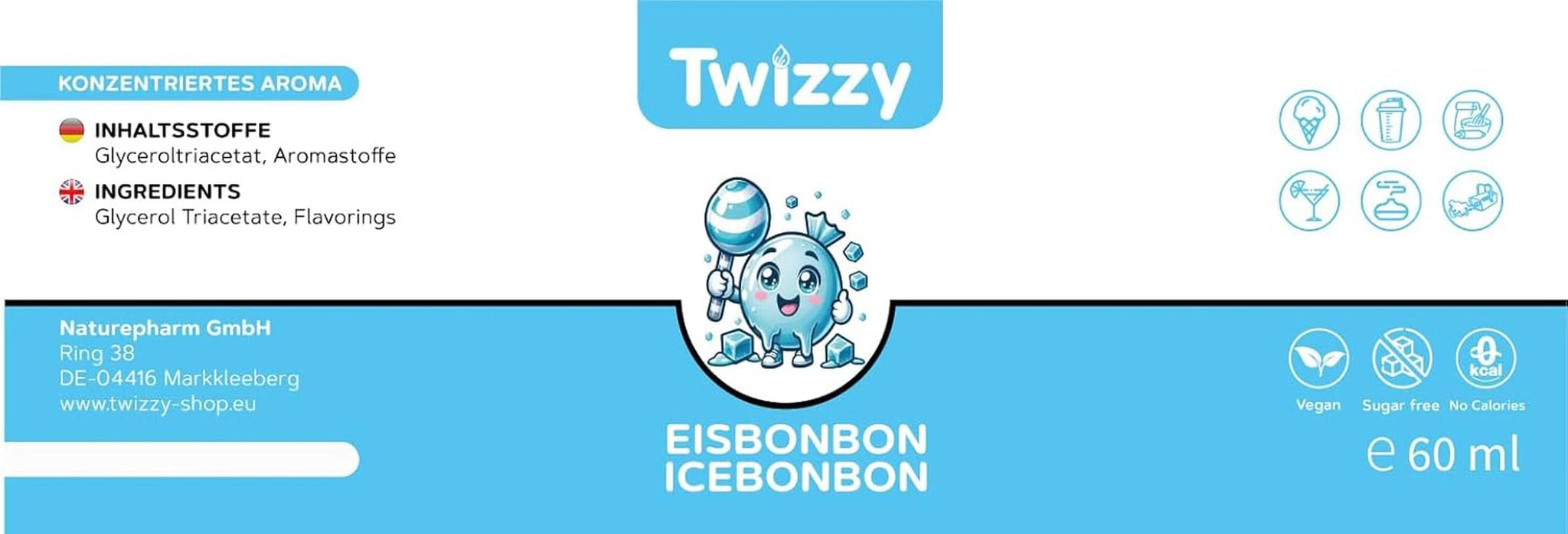 Twizzy Skoncentrowany aromat cukierków lodowych, 60 ml Aromas Naty Shop