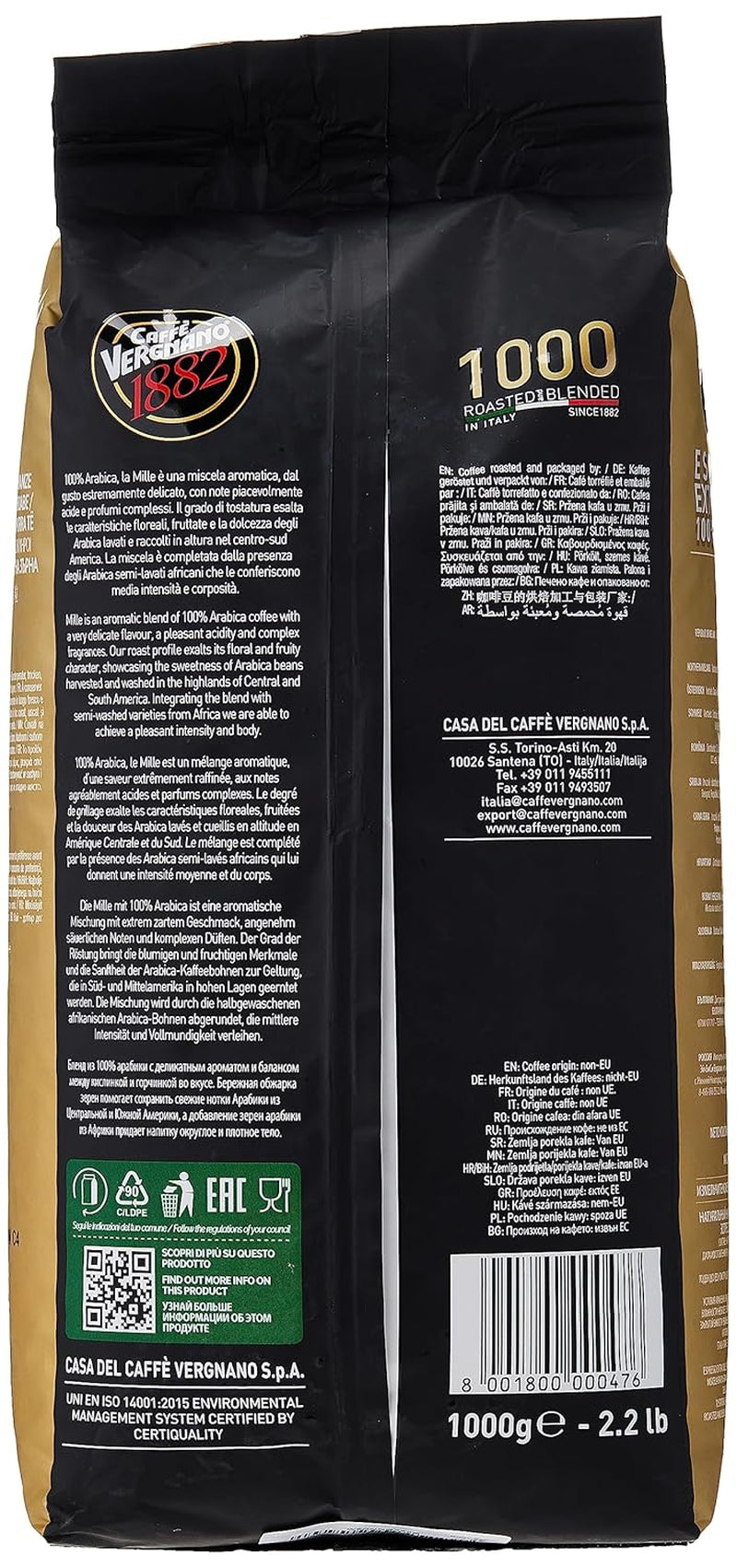 Kawa espresso Caffè Vergnano EXTRA DOLCE ziarnista 1000 (1kg)