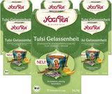 Herbata Yogi - Tulsi Serenity, ajurwedyjska herbata ziołowa, bez kofeiny, mieszanka Tulsi - Święta bazylia, lukrecja i pomarańcza, herbata Yogi, 6 opakowań, 6 x 17 torebek na herbatę (102 torebek na herbatę)