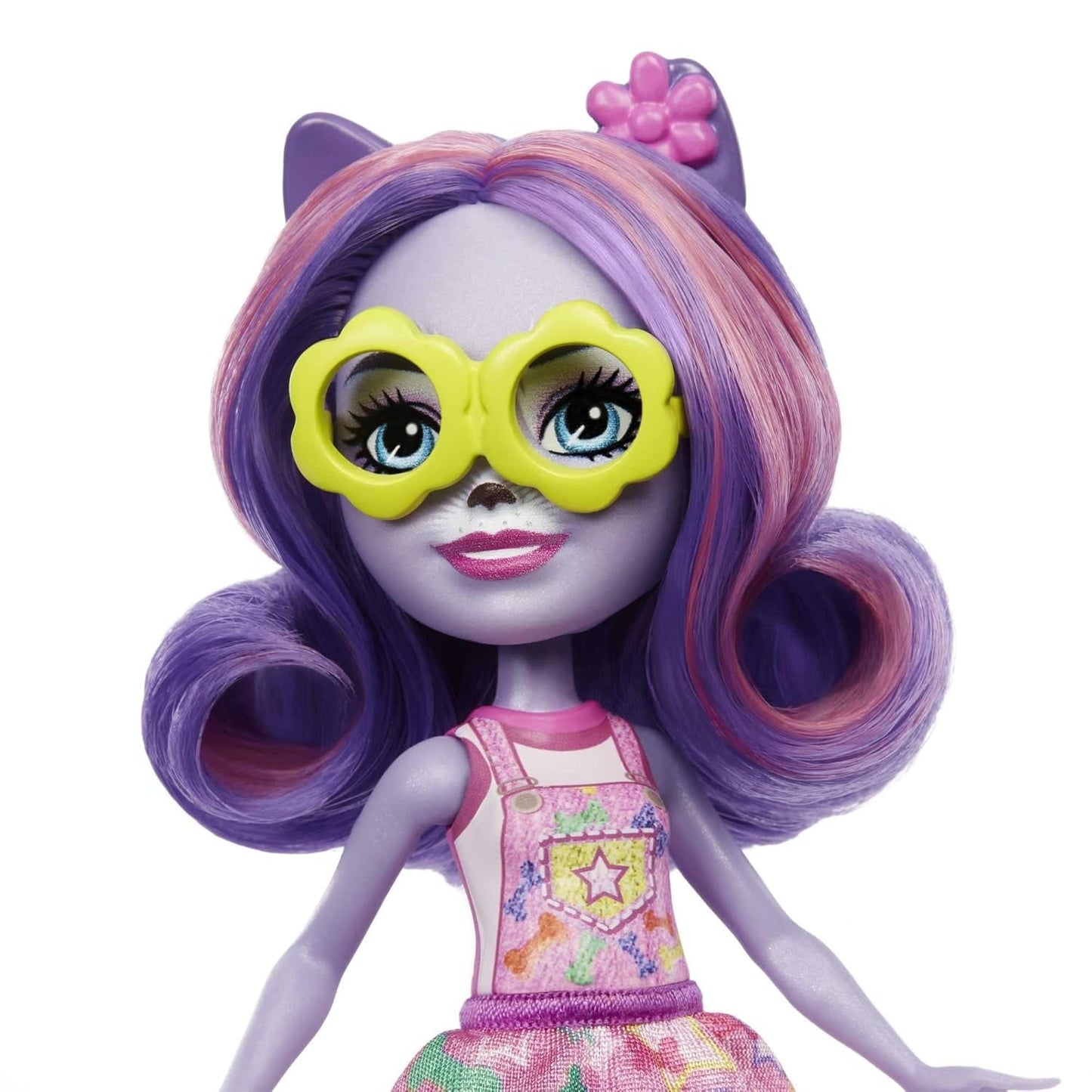 Enchantimals HHB90 - lalka Hadley Husky (około 15 cm) i figurka zwierzęcia z psim zaprzęgiem, mała lalka z odpinaną spódnicą i akcesoriami, świetny prezent dla dzieci w wieku od 4 lat