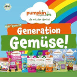 Pumpkin Organics Bio Gemüse-Getreide-Quetschie Kürbis, Birne, Apfel, Pflaume, Hafer ohne Zuckerzusatz¹ - ab 8 Monaten - als Snack lub Beikost für unterwegs (100g)