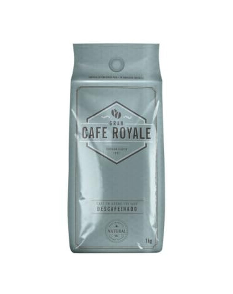 Gran Café Royale Bezkofeinowa – 100% Kawa Palona – 1 kg Fasola lub Mielona – Pakiet Ekonomiczny 10 kg (10 x 1 kg)