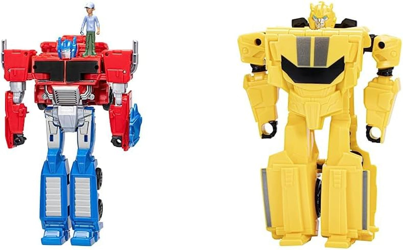 Transformers Earthspark Spin Changer Figurka Optimusa Prime (20 cm) z figurką Robby'ego Malto (5 cm), z 6 figurek Naty Shop Zestaw figurek Bumblebee, 10 cm Optimus Prime