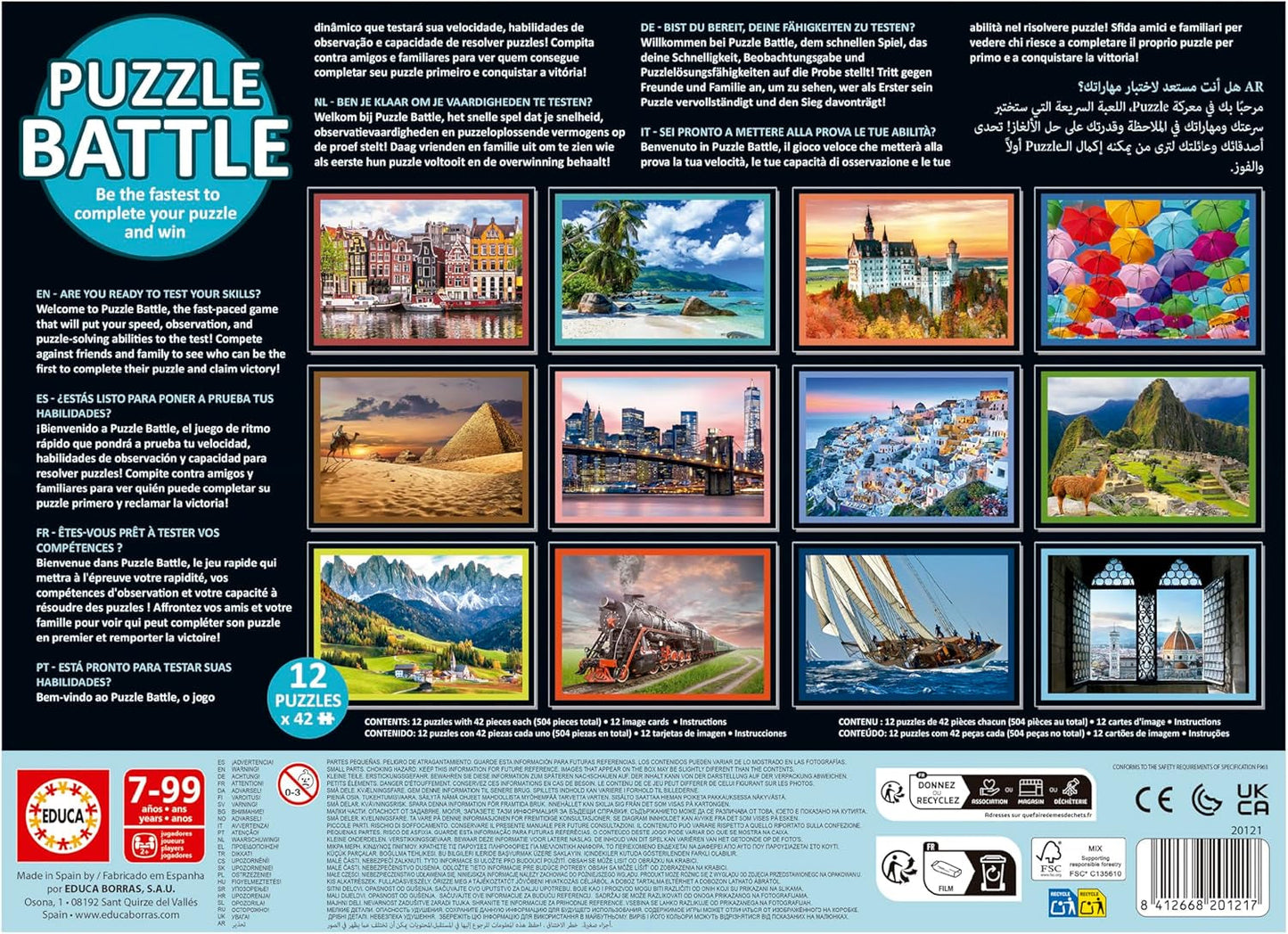Educa - Puzzle Battlescapes. Autentyczna bitwa na kawałki | Bądź pierwszym, który ułoży puzzle i zostanie zwycięzcą. Od 7 lat (20121) Sklep Puzzle Naty