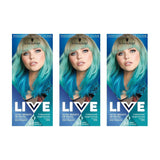 Live Ultra Bright lub Pastel Red Hair Farba 3 sztuki Półtrwały kolor utrzymuje się do 15 prań - 092 Pudełko na słupki Czerwona farba do włosów Naty Shop Temptation Turquoise 150 ml (1 opakowanie)