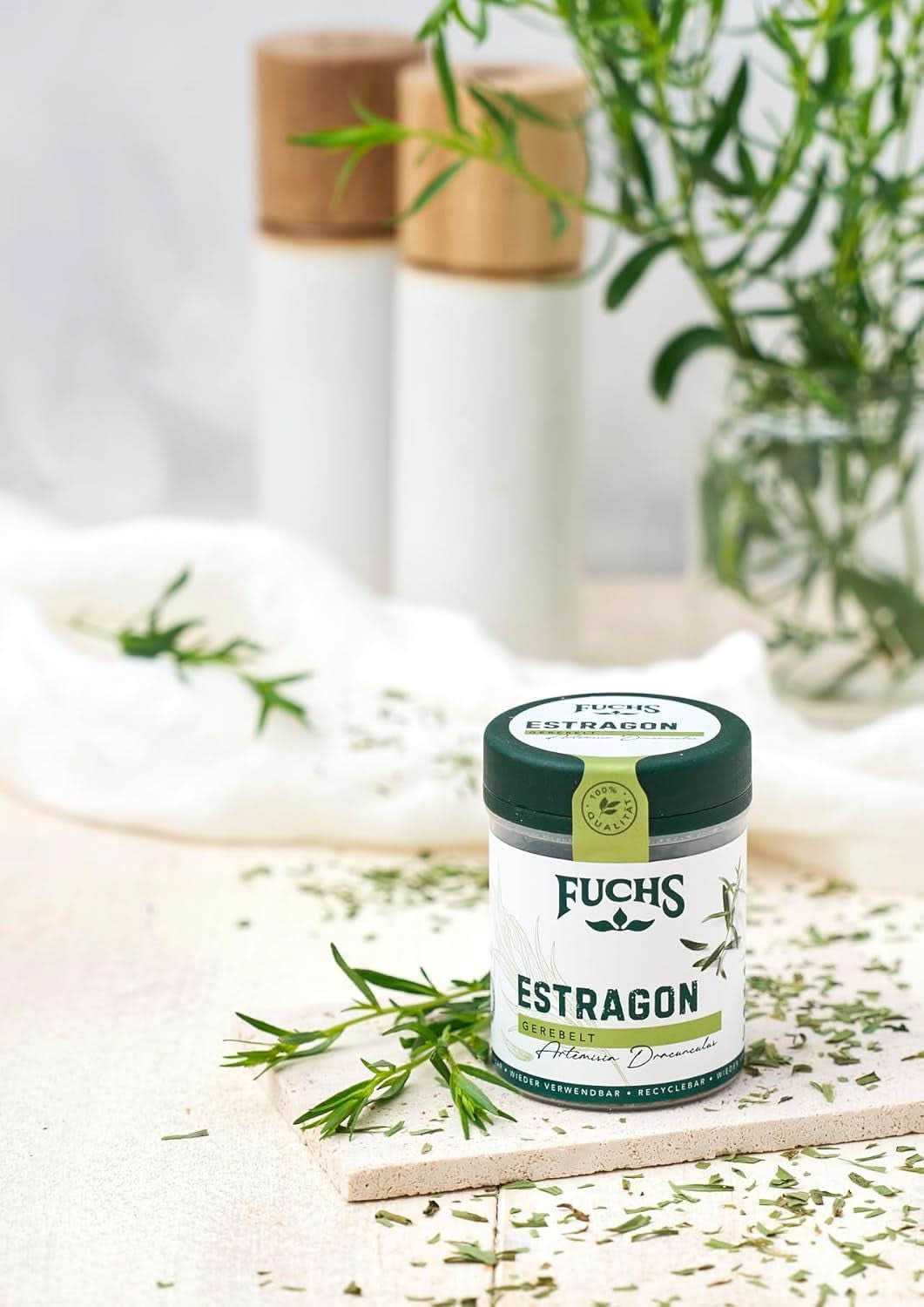 Fuchs, estragon, zioła francuskie do uszlachetniania sałatek lub sos holenderski, 10 gramów Condimente Naty Shop
