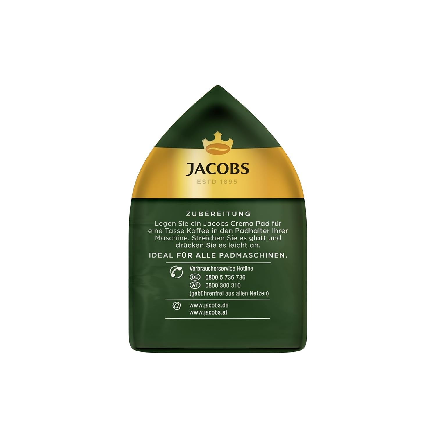 Jacobs Pads Cream, podkładki kompatybilne z Senseo, 5 x 18 Getränke, 90 sztuk Kaffeepads