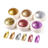 BISHENGYF Proszek do paznokci w kolorze różowego złotaNeue Upgrade Grosse Kapazitä Chrom PulverSuper-Spiegeleffekt Metall Mirror Chrome Powder – Neonowy szklisty efekt perłowy Brokat Nagelkunst Pulver Für DIY Salon