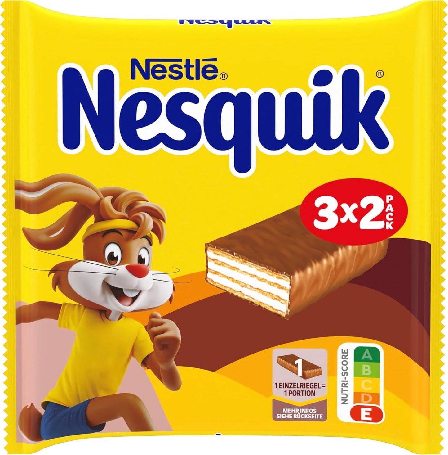 Nestlé Crunchy Waffle Pyszny batonik waflowy z mlecznej czekolady Opakowanie zbiorcze 1 opakowanie (3 x 26 g każdy)