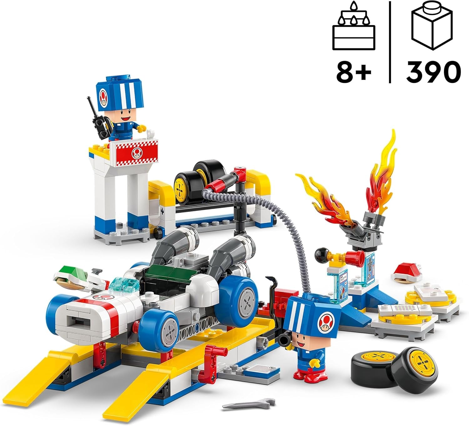LEGO Super Mario: Mario Kart — warsztat ropuchy, postać Nintendo, zabawka z możliwością dostosowania, zestaw przygodowy, prezent dla chłopców, dziewcząt i graczy od 8. roku życia 72035 Zestawy do budowania Besuche w sklepie LEGO